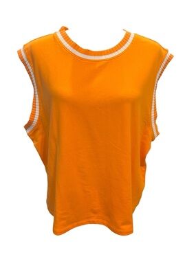 Sports Illustrated Tangelo Sleeveless Muscle Tee with White Trim